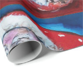 バイオリン付きサンタクロース ラッピングペーパー (ロールコーナー)