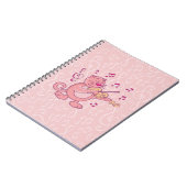 バイオリン付きピンク猫 ノートブック (左側)