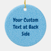 バイオリン付きブルー猫セラミックオーナメント セラミックオーナメント (裏面)