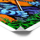 バイオリン付き猫バイルイスワーイン ポスター (角)