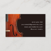 バイオリン先生プロフェッショナルミュージシャンシンプル 名刺 (裏面)