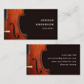 バイオリン先生プロフェッショナルミュージシャンシンプル 名刺 (正面/裏面)
