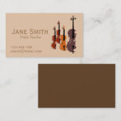 バイオリン先生弦楽器の講師 名刺 (正面/裏面)