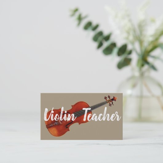 バイオリン先生 名刺 (スタンド正面)