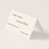 バイオリン先生 名刺 (裏面)