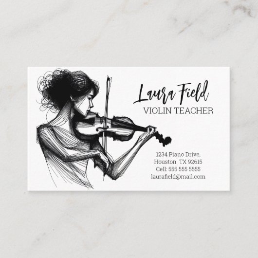 バイオリン先生 名刺 (正面)