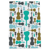 バイオリン又はバイオリンの柄 ミディアムペーパーバッグ (正面)