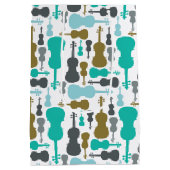 バイオリン又はバイオリンの柄 ミディアムペーパーバッグ (裏面)