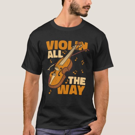バイオリン奏者のバイオリンバイオリン Tシャツ (正面)