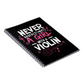 バイオリン奏者のミュージシャンT Shを過小評価しない ノートブック (右側)