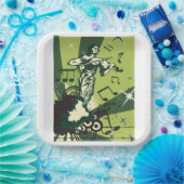 バイオリン奏者の音符 ペーパープレート (パーティー)