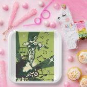 バイオリン奏者の音符 ペーパープレート (パーティー)