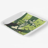 バイオリン奏者の音符 ペーパープレート (傾斜あり)