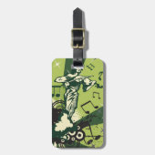 バイオリン奏者の音符 ラゲッジタグ (正面縦)