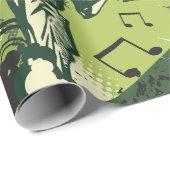 バイオリン奏者の音符 ラッピングペーパー (ロールコーナー)