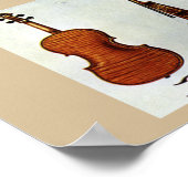 バイオリン奏者のTシャツのギフト ポスター (角)