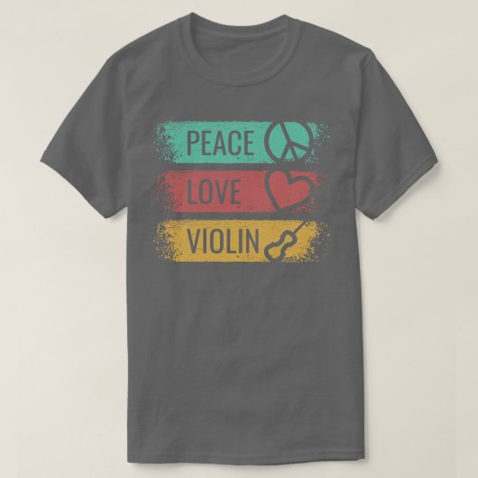 バイオリン奏者バイオリン2 Tシャツ (デザイン正面)