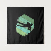 バイオリン奏者レトロ タペストリー (正面(横))