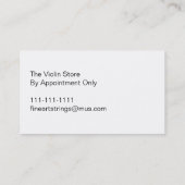 バイオリン奏者 名刺 (裏面)