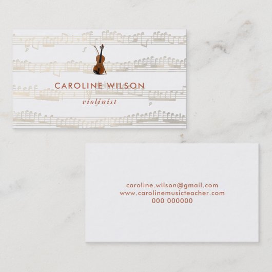 バイオリン奏者 名刺 (正面/裏面)