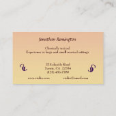 バイオリン奏者 名刺 (裏面)