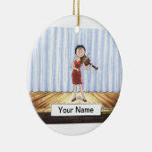 バイオリン奏者 – 女性 セラミックオーナメント (右)