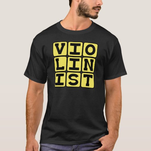 バイオリン奏者、弦楽器のミュージシャン Tシャツ (正面)