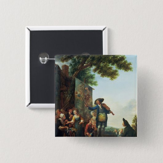 バイオリン奏者 缶バッジ (正面&裏面)