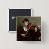 バイオリン奏者 缶バッジ (正面&裏面)