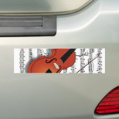 バイオリン好き_ バンパーステッカー (車上)