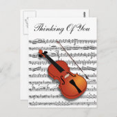 バイオリン好き_ ポストカード (正面/裏面)