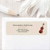 バイオリン差出人住所ラベル ラベル (インサイチュ)