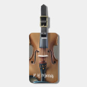 バイオリン弦ミュージカル楽器バイオリニストグレー ラゲッジタグ