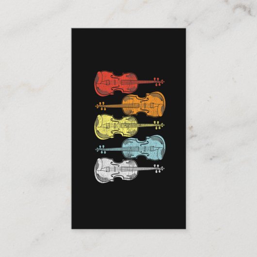 バイオリン弦楽器プレーヤーのミュージシャン 名刺 (正面)