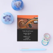 バイオリン弦楽器リサイタル演奏 チラシ (シングル)