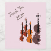 バイオリン弦楽器弦カルテット ワインラベル (シングルラベル)