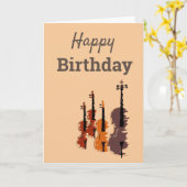 バイオリン弦楽四重奏芸術品を気取った楽 カード (黄色い花)