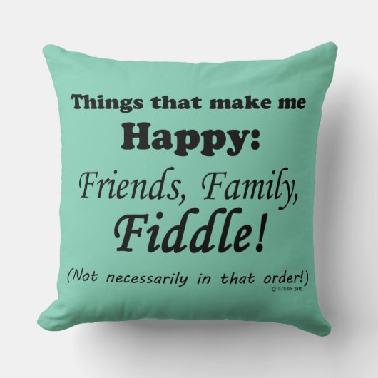 バイオリン弾きで私を幸せにする クッション (正面)