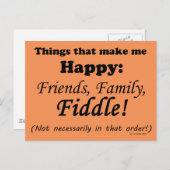 バイオリン弾きで私を幸せにする ポストカード (正面/裏面)