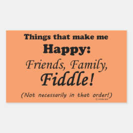 バイオリン弾きで私を幸せにする 長方形シール