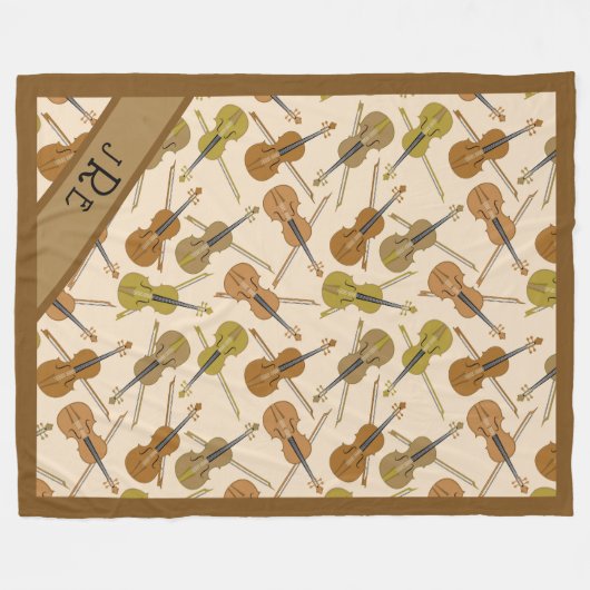 バイオリン弾きの夢だ!バイオパーソナライズされたリン フリースブランケット (正面(横))