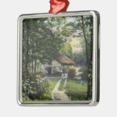 バイオリン弾きの緑の眺め メタルオーナメント (左)