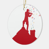 バイオリン弾き セラミックオーナメント (左)