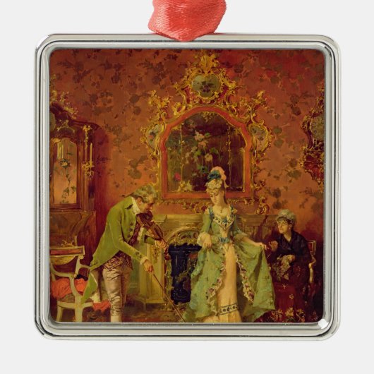 バイオリン弾き メタルオーナメント (正面)