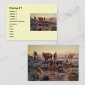 バイオリン弾き(1919年)に支払うチャールズM.ラッセル 名刺 (正面/裏面)