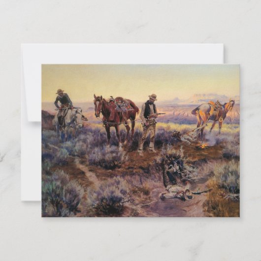 バイオリン弾き(1919年)に支払うチャールズM.ラッセル 招待状 (正面)