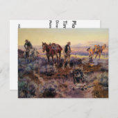 バイオリン弾き(1919年)に支払うチャールズM.ラッセル 招待状 (正面/裏面)