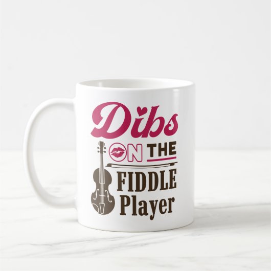 バイオリン弾きFiddlerの妻ガールフレンドのDibs コーヒーマグカップ (左)