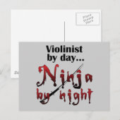バイオリン忍者 ポストカード (正面/裏面)