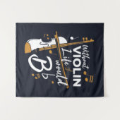 バイオリン抜きで生活はフラットミュージシャン タペストリー (正面(横))